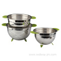 Fruit Basket Sink Stainless Steel Strainer Metal Colander